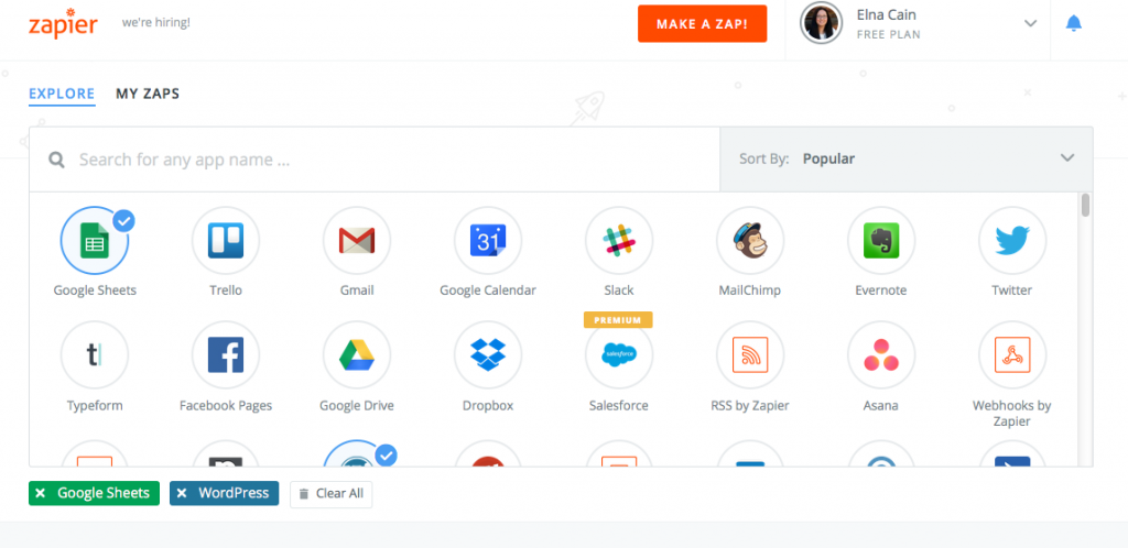 zapier social media
